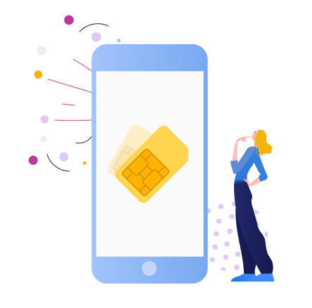 obrazek ludka patrzącego na telefon
